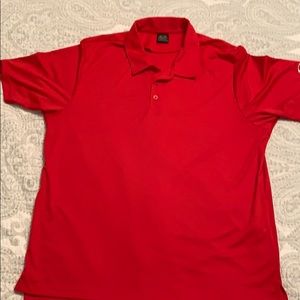 oakley mens golf shirt red xxl